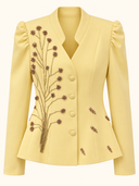 Yellow skirt set with stones