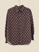 Brown Polka dotes chemise