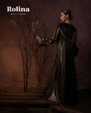Gold & Black Abaya - Back