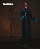 Blue Velvet Abaya