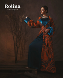 Orange Marbled Abaya