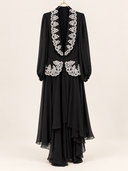 Long Cardigan black set