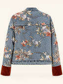 Floral denim jacket
