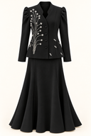 Black Skirt set with stones