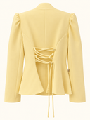 Yellow skirt set with stones
