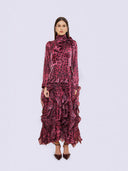Ruffles leopard dress