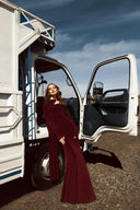 Long Bordo Dress