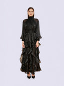 Ruffles black dress